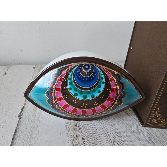 Karma and luck evil eye deflect negativity pink green new figurine unique - Picture 2 of 7